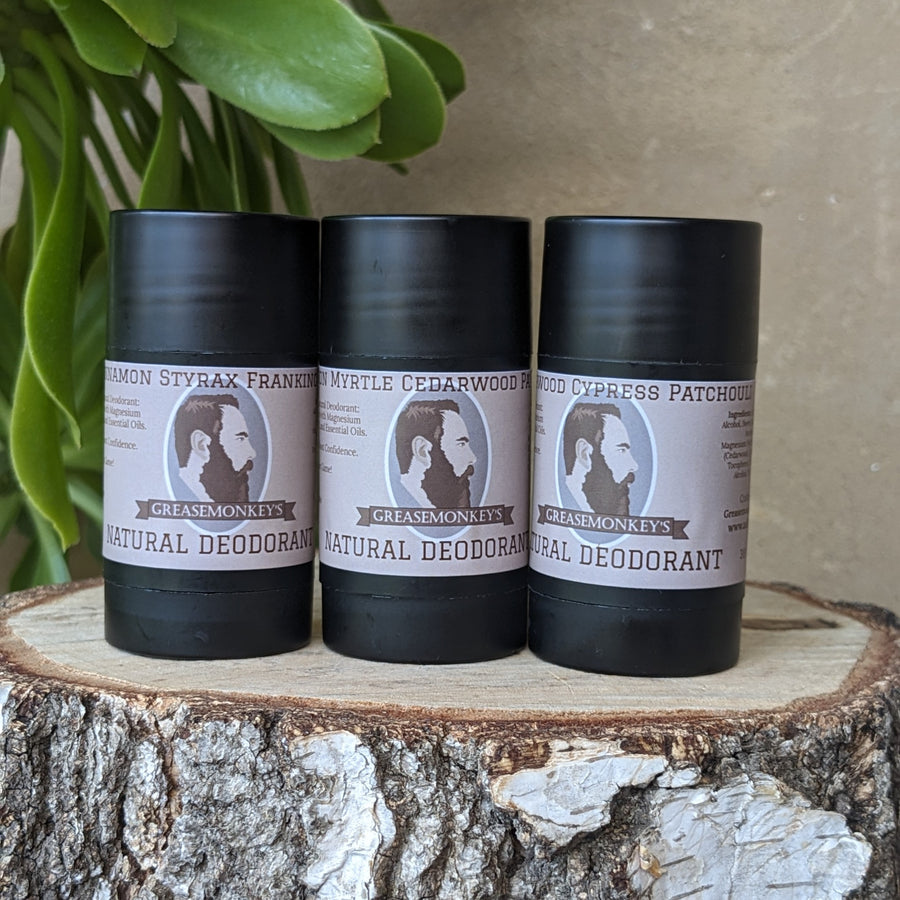 Natural Deodorant Stick - For Him Handcrafted by Greasemonkey's