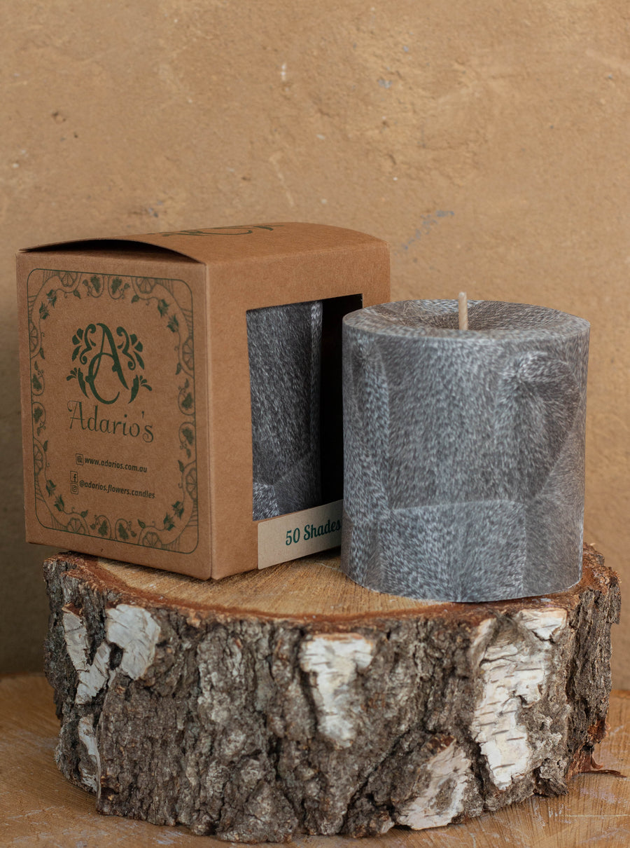 50 Shades | Earthy Pillar Candle