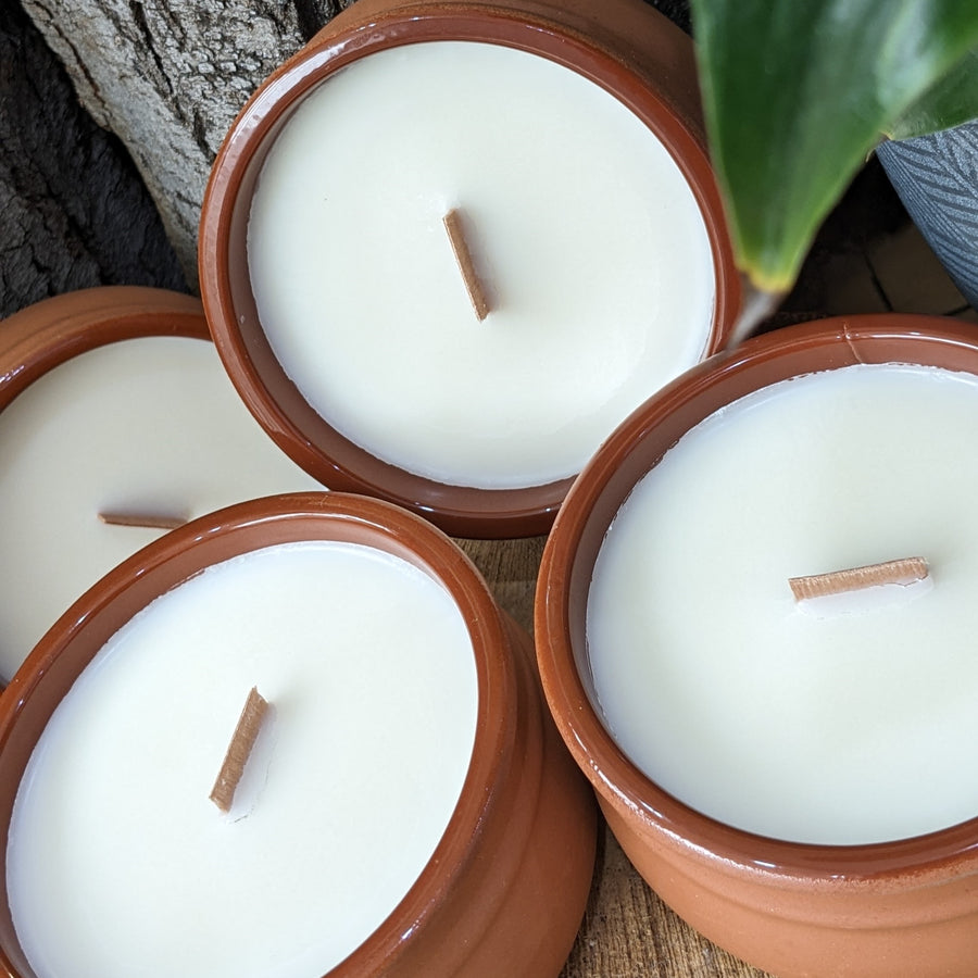 SOY CITRONELLA CANDLE WOOD WICK REPELLENT