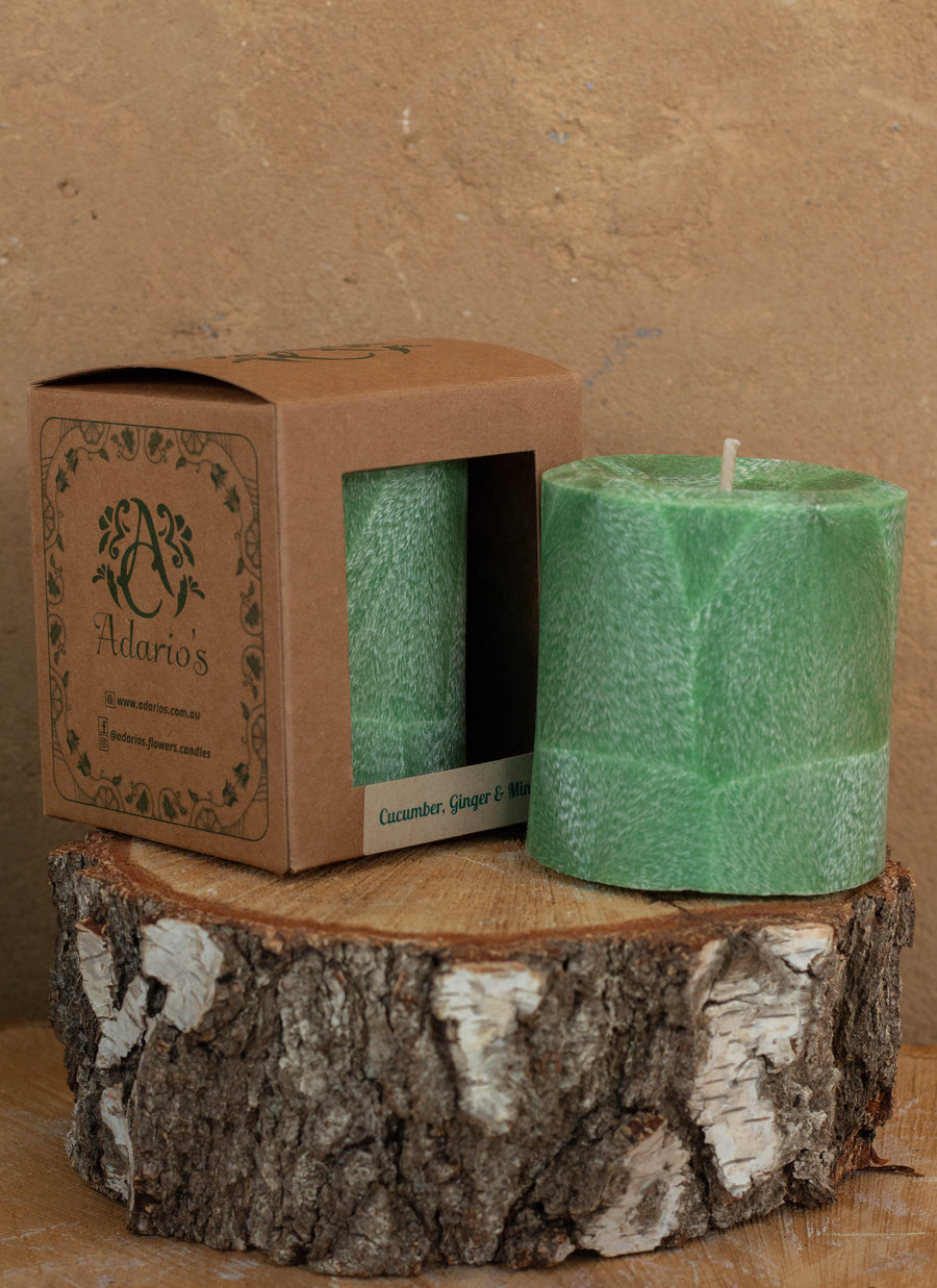 Cucumber & Ginger Mint | Fresh Pillar Candle