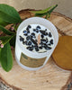 NATURAL SOY EUCALYPTUS ESSENTIAL OIL CANDLE BLACK OBSIDIAN CRYSTAL