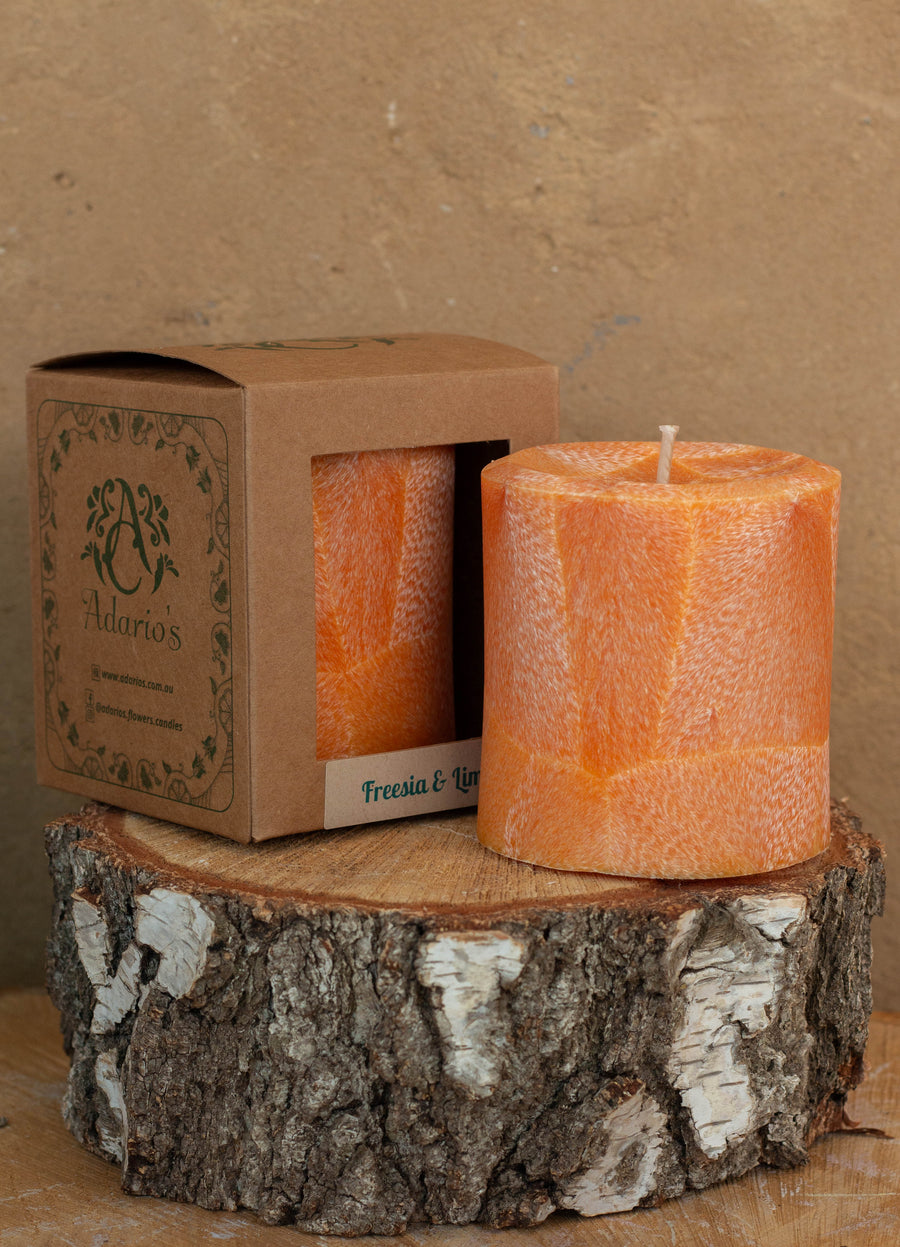 Freesia & Fresh Lime | Fresh Pillar Candle