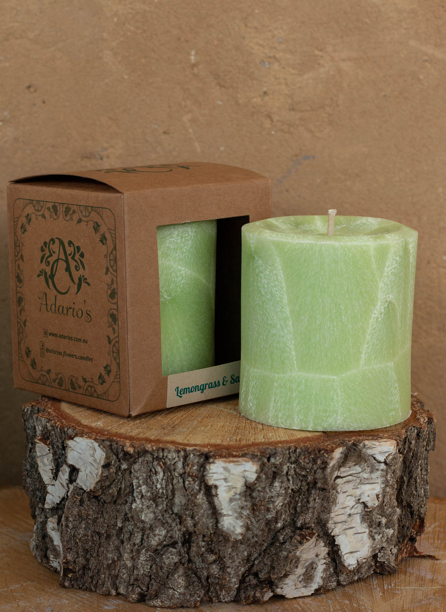 Lemongrass & Sage | Fresh Pillar Candle