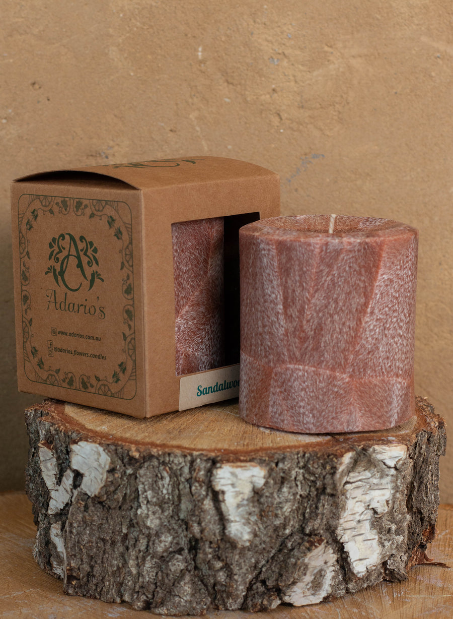 Sandalwood  | Earthy Pillar Candle